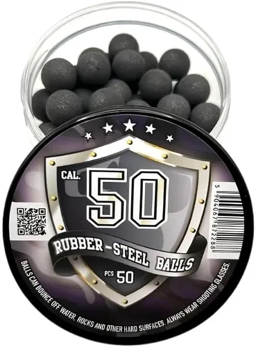 Vista 3 de 50 bolas de acero de goma dura de alta calidad, 0.10 oz, proyectiles reutilizables pesados, bolas de paintballs para entrenamiento en el hogar
