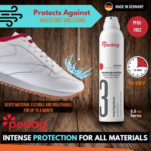 Vista 2 de Pedag Impermeabilizador sin PFAS Fabricado en Alemania De alta resistencia, resistente al agua y repelente de manchas Protector de aerosol