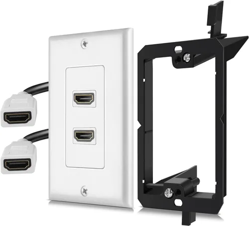 Vista 11 de TNP - Placa de pared HDMI – 1 puerto HDMI enchufe panel de montaje decorativo placa frontal con 4K UHD ARC/eARC Ethernet Pass-Thru soporte