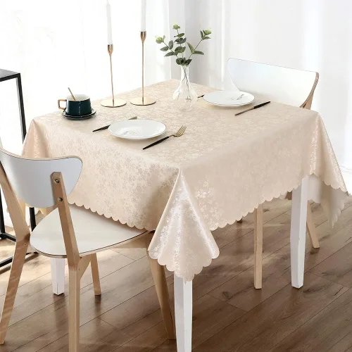 Vista 89 de Smiry Square Table Cloth, Waterproof Heavy Duty Vinyl Tablecloths, Wipeable Washable Table Cover for Kitchen and Dining Room (Baby Blue, 54" X 54")