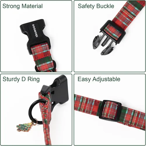 Vista 115 de DOGWONG Collar de perro de San Valentín, collar de perro con estampado de corazones para perros grandes, lindos collares de primavera, hembra A