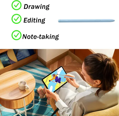 Vista 5 de Galaxy Tab S6 Lite S Pen Reemplazo para Samsung Galaxy Tab S6 Lite 2024 (EJ-PP610) Lápiz táctil + puntas de repuesto (azul angora)