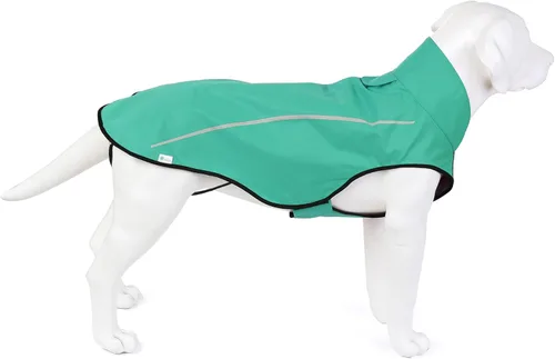 Vista 16 de Mile High Life Chubasquero para perros, chaqueta impermeable ajustable y reflectante para perros pequeños, medianos y grandes, abrigo de lluvia
