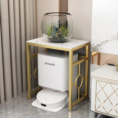 Vista 4 de Robot Vacuum Stand Cabinet,Sweeping Robot Storage Rack,Entryway Hallway Robot Vacuum Cleaner Shelf,Small End Tables for Bathroom,Multi-Functional