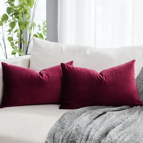 Vista 47 de Juego de 2 fundas de almohada de terciopelo suave negro de 14 x 14 pulgadas para sofá, cama, sala de estar, fundas decorativas de lujo cuadradas