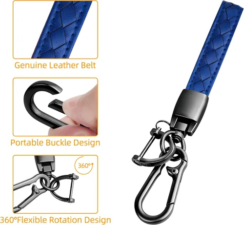 Vista 6 de Sindeda - Funda para llavero Mazda con llavero blando de protección completa Compatible con Mazda 3 6 8 Miata MX-5 CX-5 CX-9 (Azul)