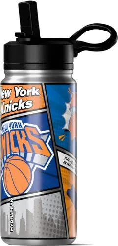 Vista 58 de Hydrapeak x NBA Los Angeles Lakers Botella de agua de 591 ml de acero inoxidable, botella deportiva con doble pared aislada con licencia