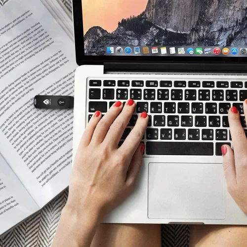 Vista 2 de Llave de seguridad FIDO U2F, Thetis [diseño plegable de aluminio] Autenticación universal de dos factores USB (tipo A) para protección adicional