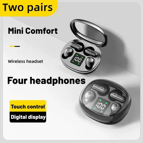Vista 3 de 2-in-1 Mini Invisible Sleep Bluetooth Earbuds,Small Wireless Sleep Headphones for Side Sleepers,Bluetooth 5.4 Bass Stereo Sound Over-Ear