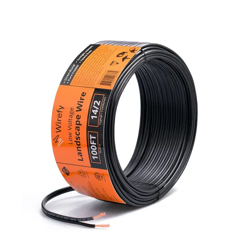 Vista 10 de Wirefy Cable de paisaje de bajo voltaje 10/2 de 200 pies Cable de iluminación de paisaje de bajo voltaje Cobre puro Entierro directo al aire
