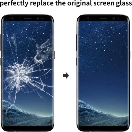 Vista 4 de Reemplazo de pantalla frontal de vidrio para Galaxy S8 – Compatible con Samsung Galaxy S8 G950 Series 5.8 pulgadas y kit completo de herramientas