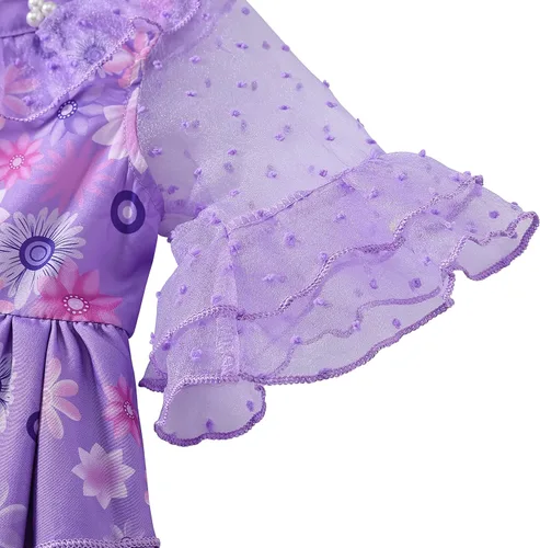 Vista 9 de knemmy Disfraz de Encanto para niña disfraz de Isabella vestido de princesa para Halloween