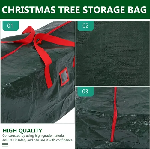 Vista 8 de iplusmile 1 bolsa de almacenamiento para árbol de Navidad, almacenamiento para el hogar para árboles artificiales, resistente contra el polvo
