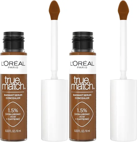 Vista 23 de L'Oreal Paris True Match - Corrector de suero radiante, corrector iluminador debajo de los ojos con 1.5% de ácido hialurónico y cafeína, C1, 0.33