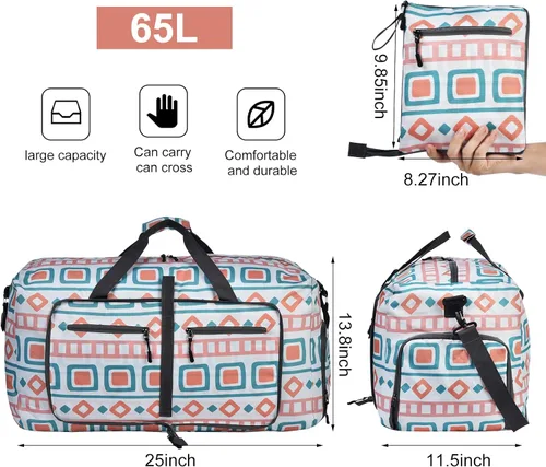 Vista 2 de Bolsa de viaje con compartimento para zapatos, unisex, resistente al agua