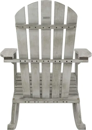 Vista 5 de SAFAVIEH PAT7042A Colección Brizio Silla mecedora Adirondack de teca para exteriores