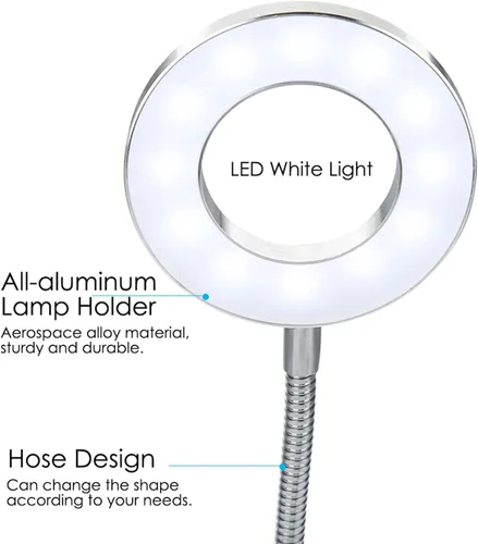 Vista 6 de Makeup, USB Makeup Tattoo LED Lamp, Beauty Lamps, Microblading Light Beauty with Clamp LED Desk Lamp for Eyebrow