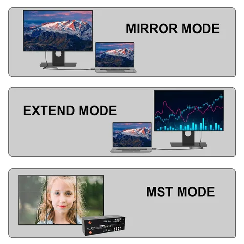 Vista 5 de Cable DisplayPort a VGA de 6 pies, paquete de 2 puertos de pantalla DP a VGA, cable adaptador macho a macho de video HD 1080P para computadora