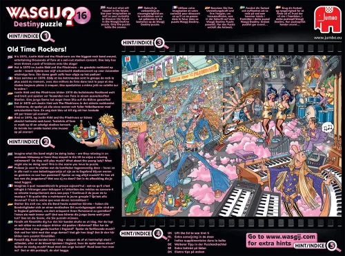 Vista 4 de Jumbo Wasgij Destiny 16 Old Time Rockers Rompecabezas (1000 piezas)
