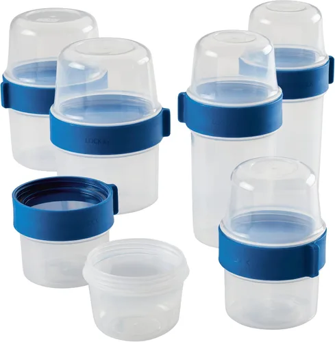 Vista 9 de LOCK & LOCK LocknLock Easy Essentials Twist - Recipiente de almacenamiento de alimentos de dos vías, sin BPA y apto para lavavajillas, juego de 10