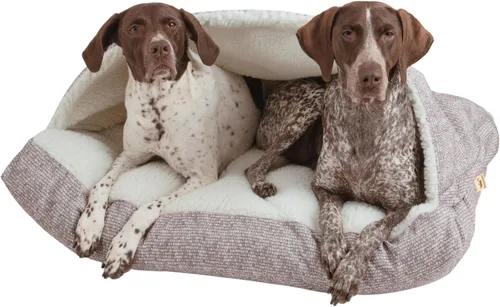 Vista 17 de Snoozer Pet Products Cama de lujo para perros estilo cueva rectangular con microserraje, pequeña, antracita