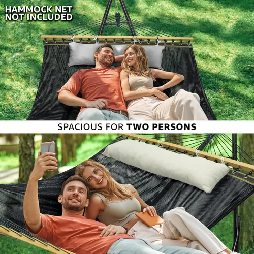 Vista 3 de Tranquillo Unity - Soporte de hamaca ajustable, plegable, para camping, con soporte, capacidad de 800 lbs, soporte de hamaca doble de acero para 2