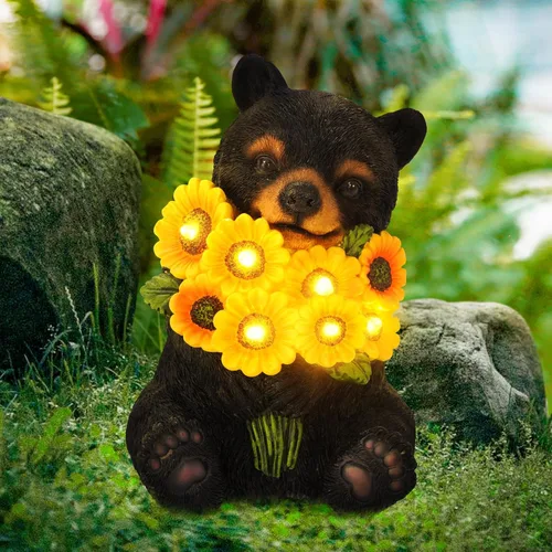 Vista 11 de ILLUMINEW Luces de Estatuas de Elefante de Decoración Solar para Jardín Exterior, Elefante de la Suerte Regalos Únicos de Cumpleaños de Mamá