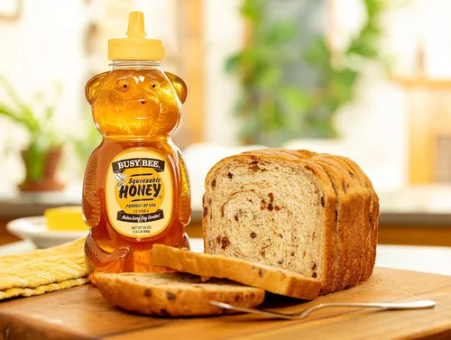 Vista 3 de Busy Bee Miel, miel filtrada de grado A, 24 onzas, 1.5 libras (paquete de 3 osos de miel)