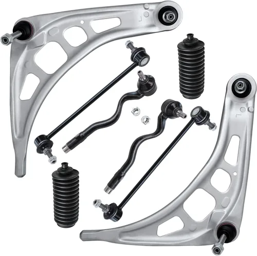 Vista 181 de Detroit Axle - Kit de brazos de control delanteros 2WD de 8 piezas para Ford F-150 Lincoln Mark LT 05-08, 4 brazos de control superior e inferior