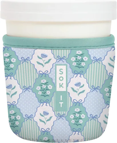 Vista 183 de Sok It IceCreamSok Cubierta de Neopreno Aislante (Floral Abstracto, Pintas de Helado Rectas)