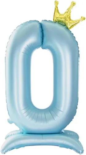 Globos con el número 0 de 42 pulgadas con corona, globos de cumpleaños para niños y niñas, suministros de decoración de fiesta de cumpleaños, globos