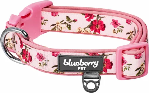 Vista 10 de Blueberry Pet - Collar ajustable para perro con forma de diamantes tribales del sudoeste en francés rosa con hebilla de metal, cuello 9-12.5