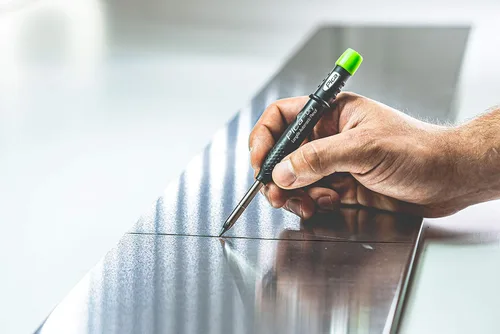 Vista 5 de Pica 3030 + 4040 - Bolígrafo seco, incluye juego de base de plomo especial, lápiz de carpintero, verde, azul, blanco