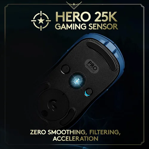 Vista 4 de Logitech G PRO - Mouse inalámbrico para juegos - Lightspeed Hero 25K Sensor 25600 DPI RGB 4-8 botones personalizables ambidiestro edición