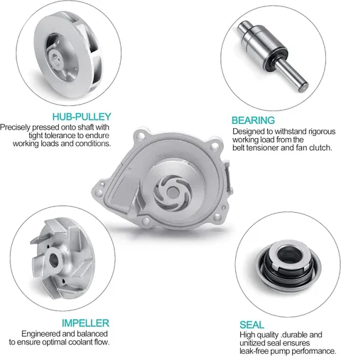 Vista 4 de AULINK Bomba de agua AW6244 con junta para (solo motor L4 de 1.6L) Mini Cooper 2007-2015/Cooper Countryman 2011-2016/Cooper Paceman 2013-2016