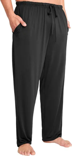 Get Trend Pantalones de pijama para hombres, adolescentes, pantalones suaves y transpirables con bolsillos, pantalones de pijama para dormir, ropa