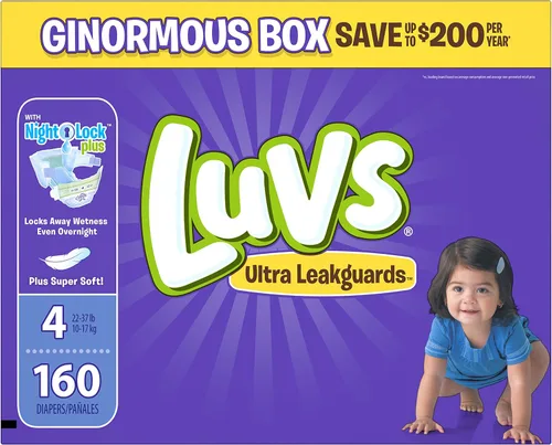 Luvs Pañales Tamaño 4, 160 unidades