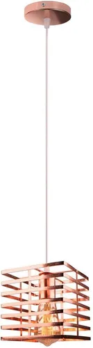 Vista 14 de Vintage Industrial Style Adjustable Hanging Light Fixture for Café, Loft, Conference Room, Hotel - Elegant Metal Cage Design(D2)