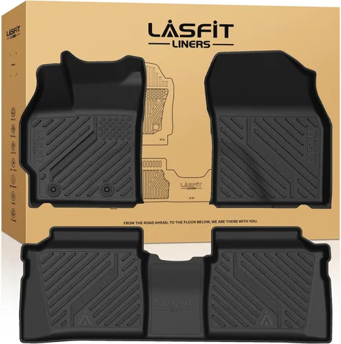 Vista 13 de LASFIT Alfombrillas para Toyota Tundra 2007-2011 doble cabina (no compatible con CrewMax o cabina regular), ajuste personalizado para todo