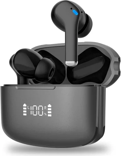 Vista 2 de M48-Auriculares Bluetooth inalámbricos, auriculares inalámbricos, auriculares con cancelación de ruido, calidad de sonido HD, graves profundos