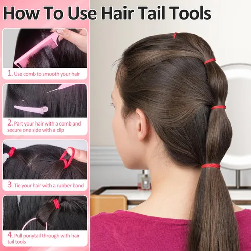 Vista 6 de Lazos para el cabello de bebé, accesorios para el cabello de niños pequeños, 292 piezas para coleta, ligas para el cabello para niñas y niños