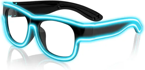 Ainiv Gafas de luz inalámbrica, 3 modos, LED luminosas, que brillan en la oscuridad, para fiestas, DJ, EDM, Halloween, Navidad