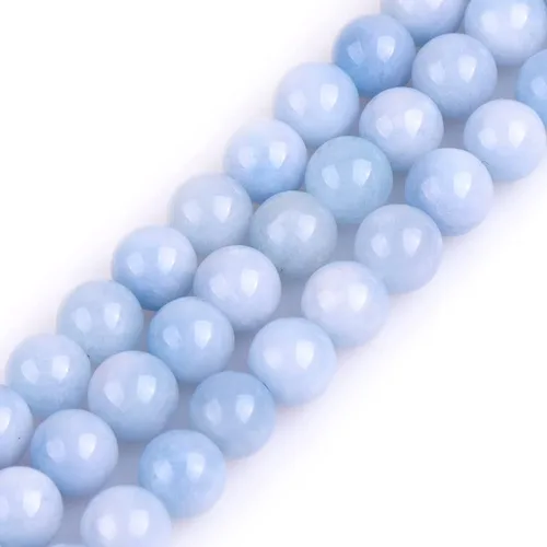 Vista 40 de GEM-Inside Cuentas Sueltas de Piedras Preciosas de Ágata Azul Bandeada Natural de 6mm Cuentas Redondas de Piedra de Energía para Hacer Joyas 15