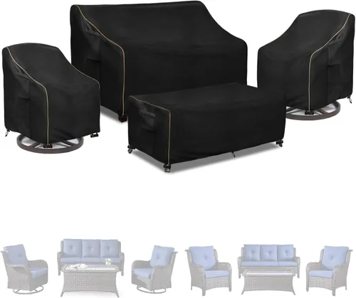 Vista 30 de Paquete de 2 fundas para sillas Adirondack de patio, impermeables, resistentes, para exteriores, fundas para sillas de patio Adirondack para sillas