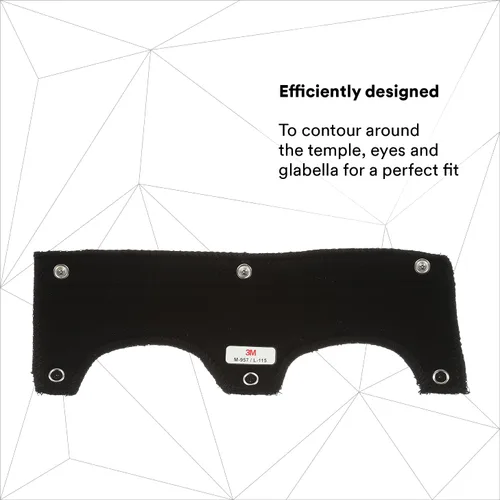 Vista 4 de 3M PAPR, Versaflo Forehead Comfort/Sweat Pad M-957/L-115 para cascos, sombreros y capuchas Whitecap, paquete de 10