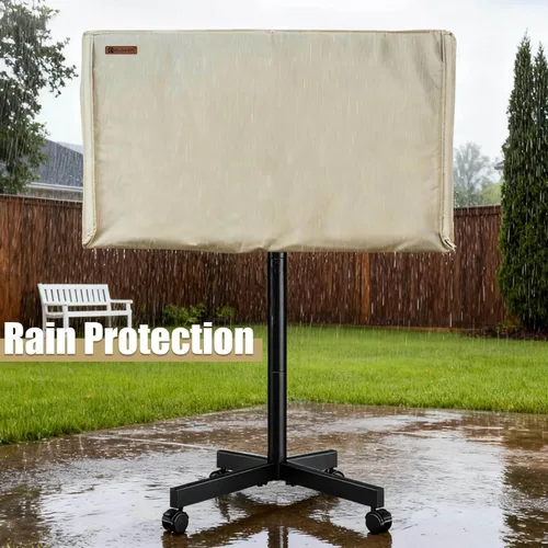 Vista 8 de IC ICLOVER Funda para soporte de TV móvil de 30 a 32 pulgadas, cubierta impermeable para TV al aire libre para soporte rodante, protector