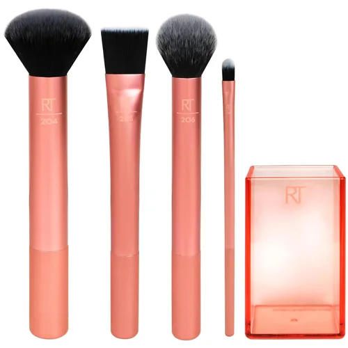 Set de brochas de maquillaje sintéticas para una base impecable, cruelty-free, brocha para contornos, corrector, polvos y base, de Real Techniques