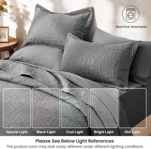 Vista 135 de Edredón de cama tamaño queen Love's cabin, color azul, para cama de verano, de microfibra ligera, estilo moderno, para todas las estaciones, 3