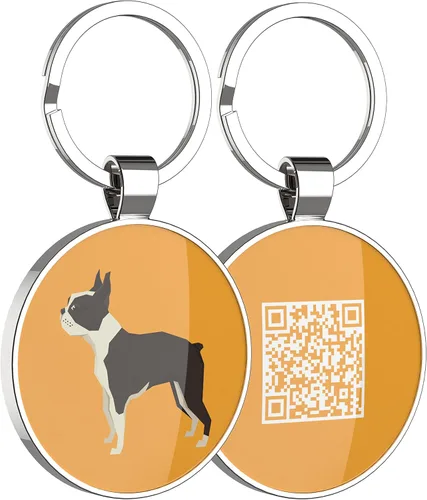 Vista 15 de Etiquetas para perros con código QR, etiquetas de perro personalizadas para mascotas, etiquetas de identificación de perro, etiquetas de nombre