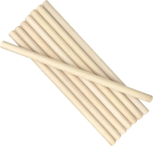 Vista 15 de Varillas de madera de 1/2 x 24 pulgadas, redondas, sin terminar, para manualidades, piruletas, soporte para pasteles, 25 piezas